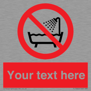 Custom Do not use this device in a bathtub shower or water-filled reservoir